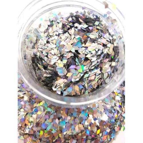 Chunky Glitter Pale Holo Silver Diamonds (Holo Silver Diamonds)